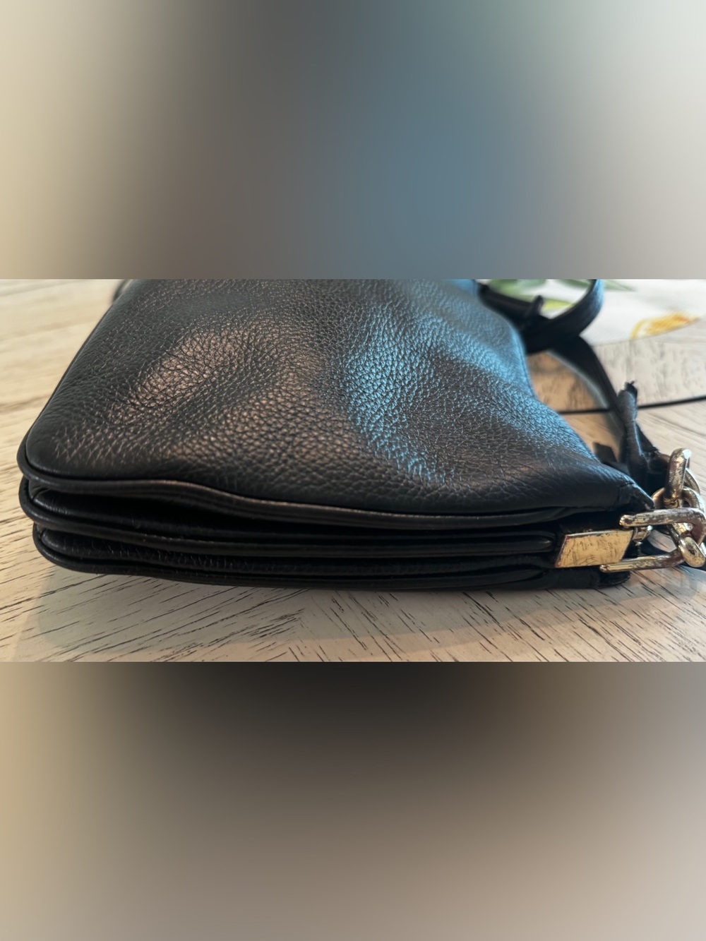 Kate Spade New York Black Pebbled Leather Crossbody Bag Adjustable Strap - Picture 10 of 16